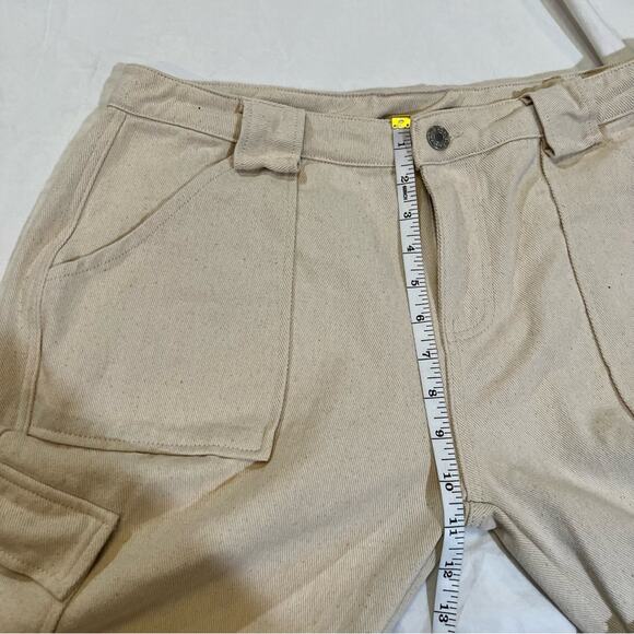 White Fox Off White Canvas straight Leg Cargo pants sz XL - Picture 8 of 14
